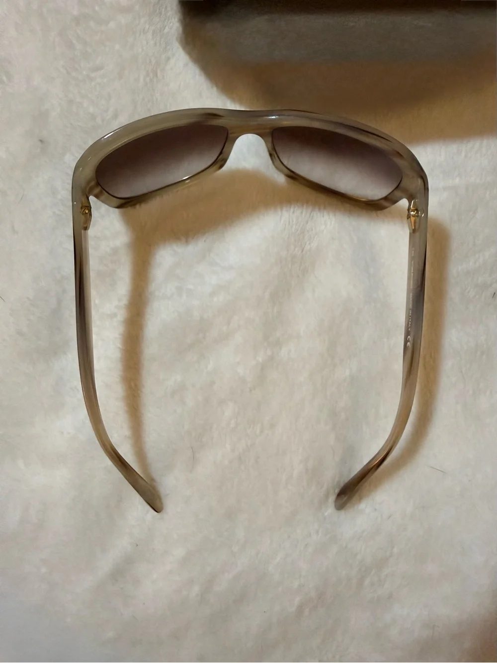 Tom Ford Men's Beige Frame with Brown Gradient Lenses Sunglasses